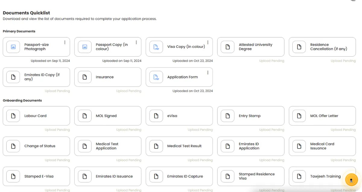 Document upload feature on Freelance Central